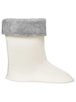 Fleece-Stiefel-Socke in Weiß