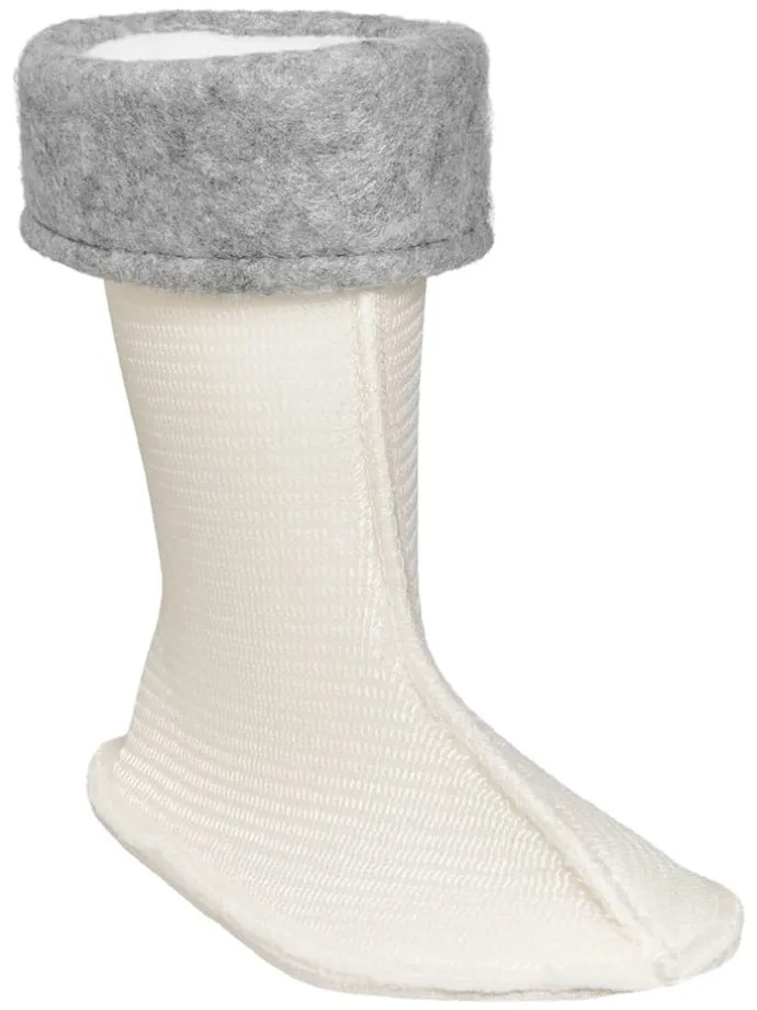 Fleece-Stiefel-Socke in Weiß