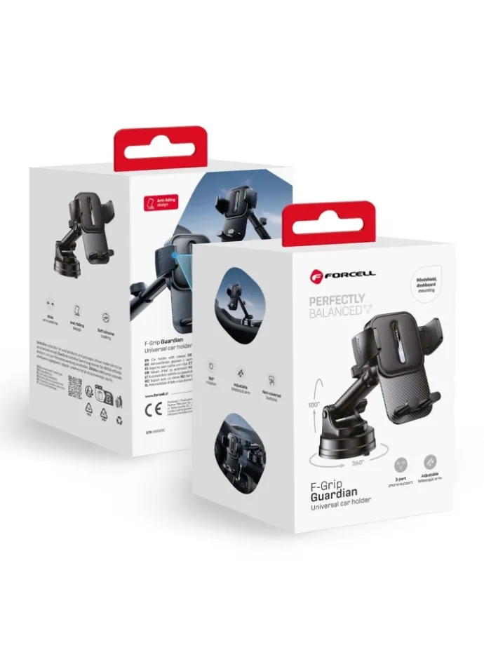 FORCELL Auto Handyhalter Guardian Saugnapfhalter schwarz