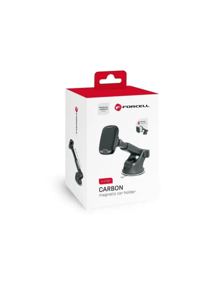 FORCELL Kfz-Halterung Magnet Saugnapf Carbon Optik