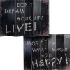 Foto-Paravent im Shabby-Look, 180x240cm, Spruch