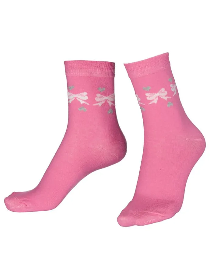 Für Mädchen 5er-Set: Socken in Rosa/ Grau