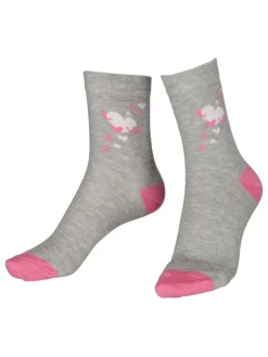 Für Mädchen 5er-Set: Socken in Rosa/ Grau
