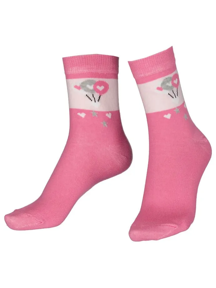 Für Mädchen 5er-Set: Socken in Rosa/ Grau