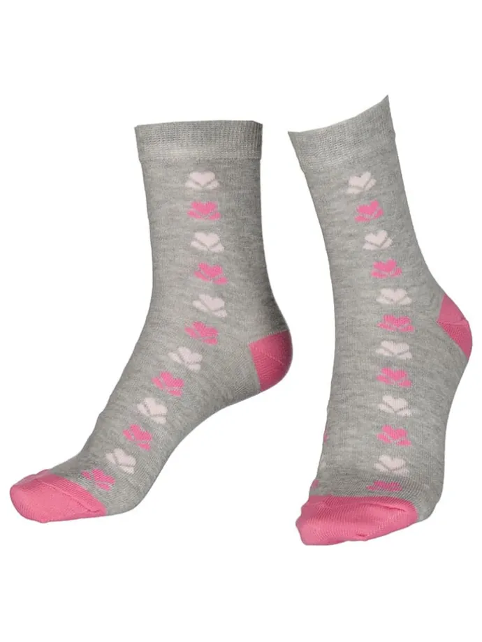 Für Mädchen 5er-Set: Socken in Rosa/ Grau