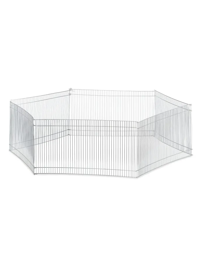 Freilaufgehege Kleintiere in Silber - (H) 27 cm