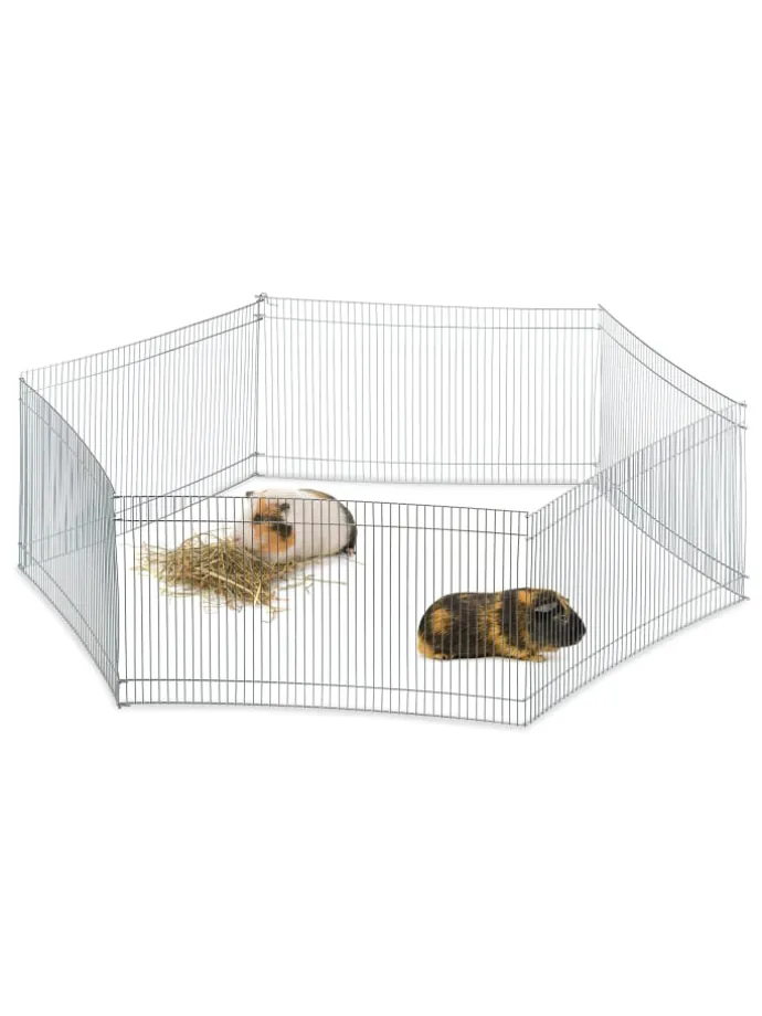Freilaufgehege Kleintiere in Silber - (H) 27 cm
