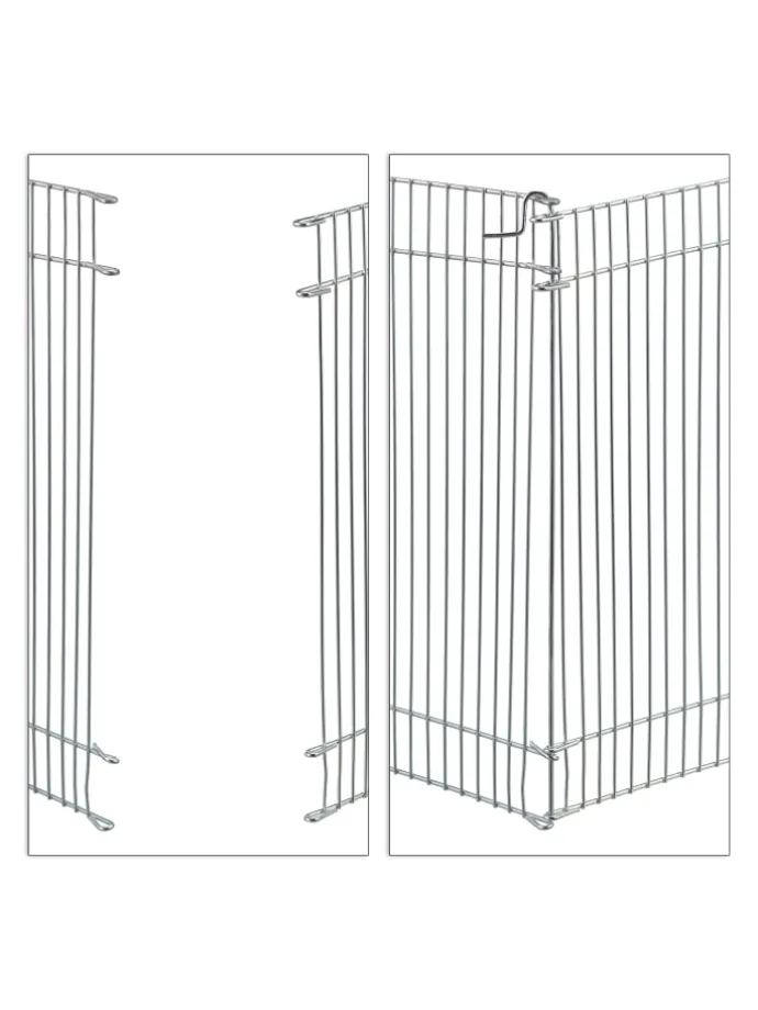 Freilaufgehege Kleintiere in Silber - (H) 27 cm