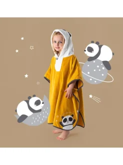 Frottee Badeponcho in Gold