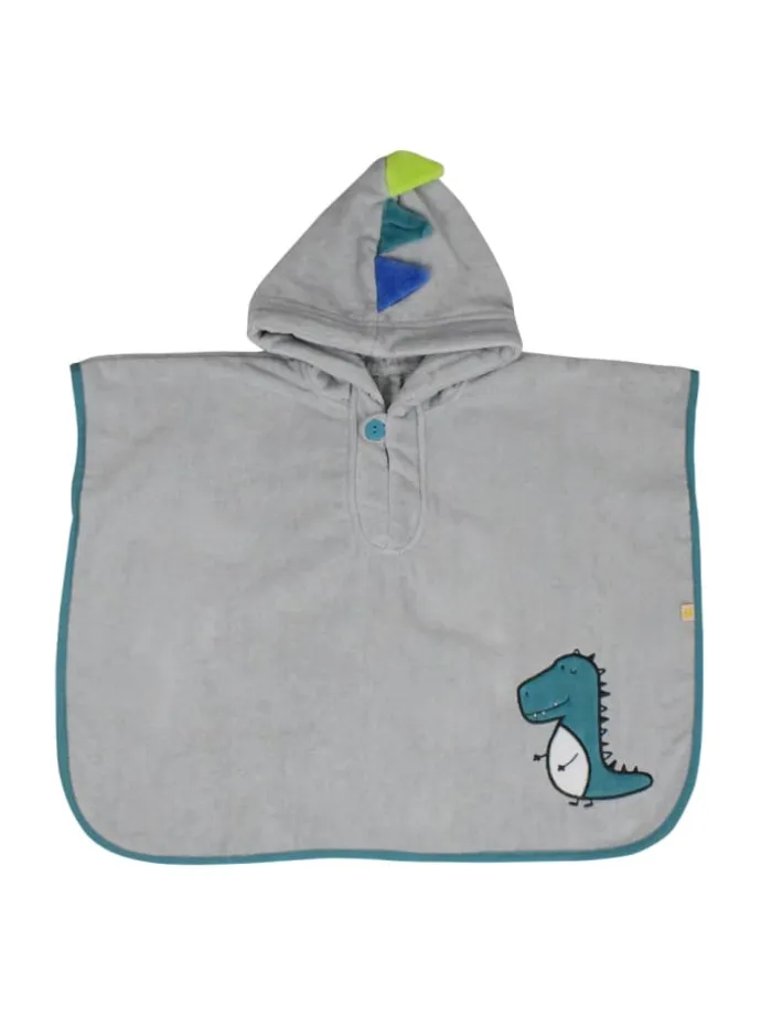 Frottee Badeponcho in Grau
