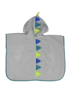 Frottee Badeponcho in Grau