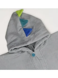 Frottee Badeponcho in Grau