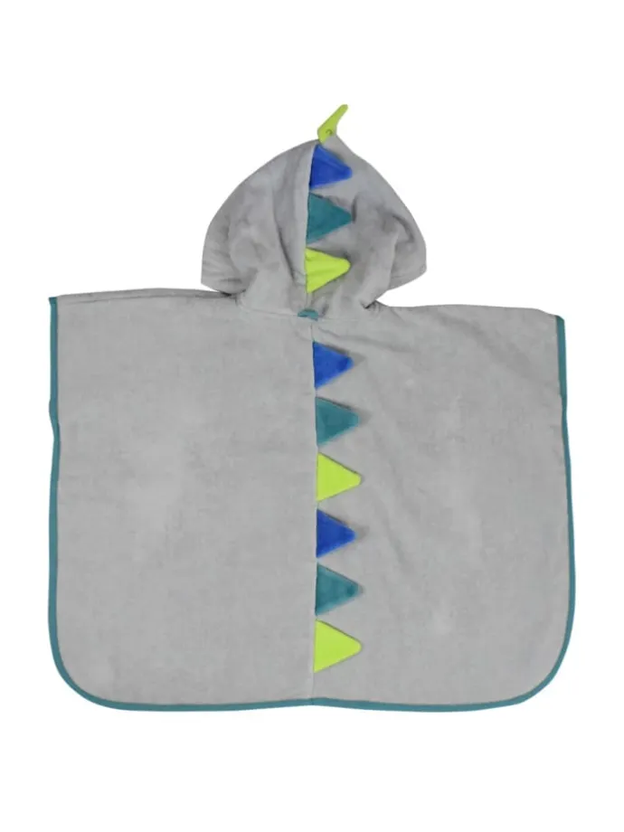 Frottee Badeponcho in Grau
