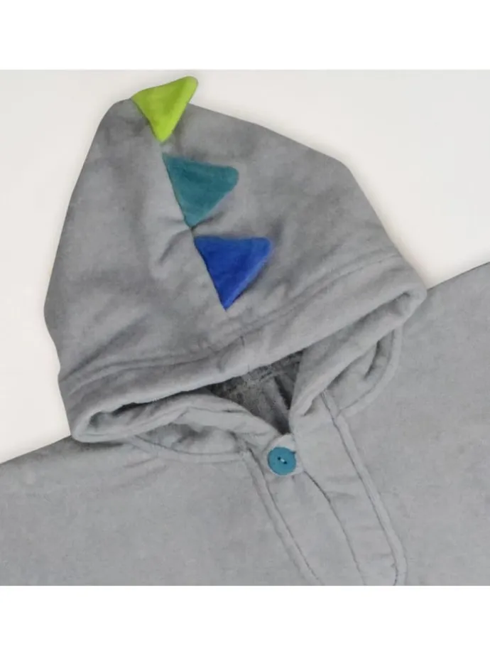 Frottee Badeponcho in Grau