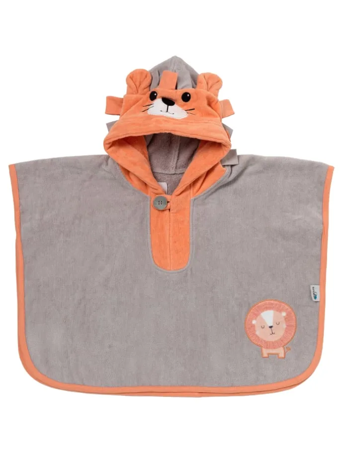 Frottee Badeponcho in Orange