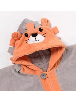 Frottee Badeponcho in Orange