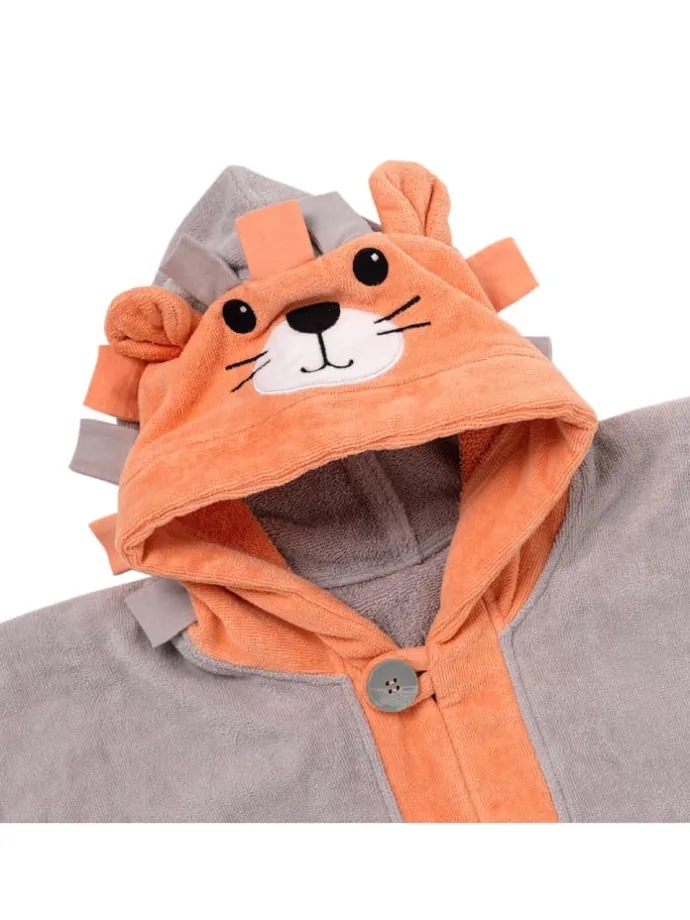 Frottee Badeponcho in Orange