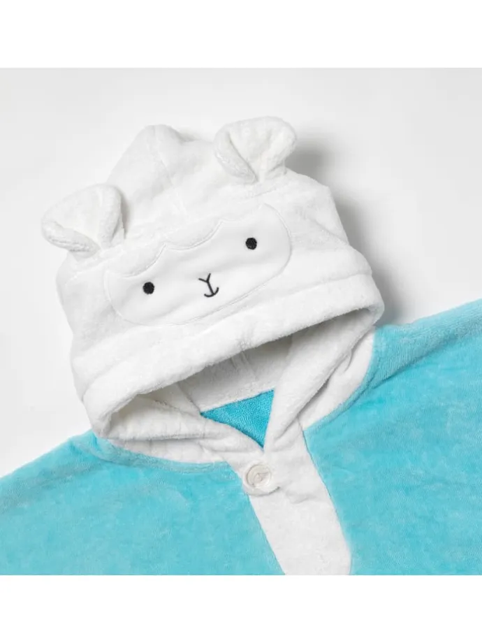 Frottee Badeponcho in Weiß
