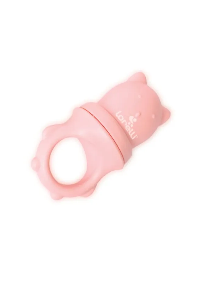 Fruchtsauger 2 in 1 Beißring in rosa