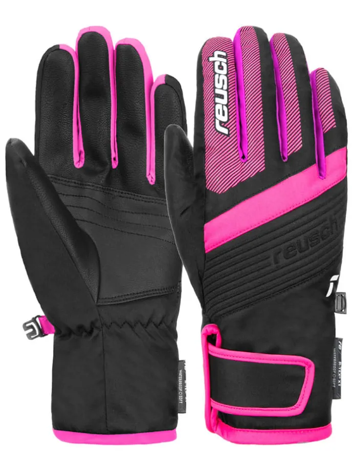 Funktionsfingerhandschuhe "Duke" in Schwarz/ Pink