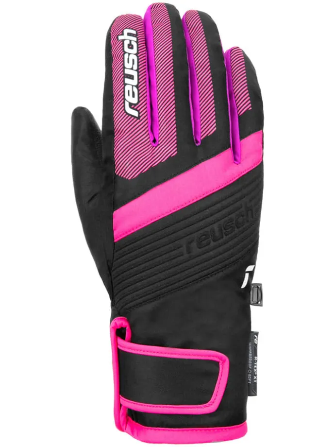 Funktionsfingerhandschuhe "Duke" in Schwarz/ Pink