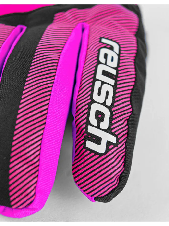 Funktionsfingerhandschuhe "Duke" in Schwarz/ Pink