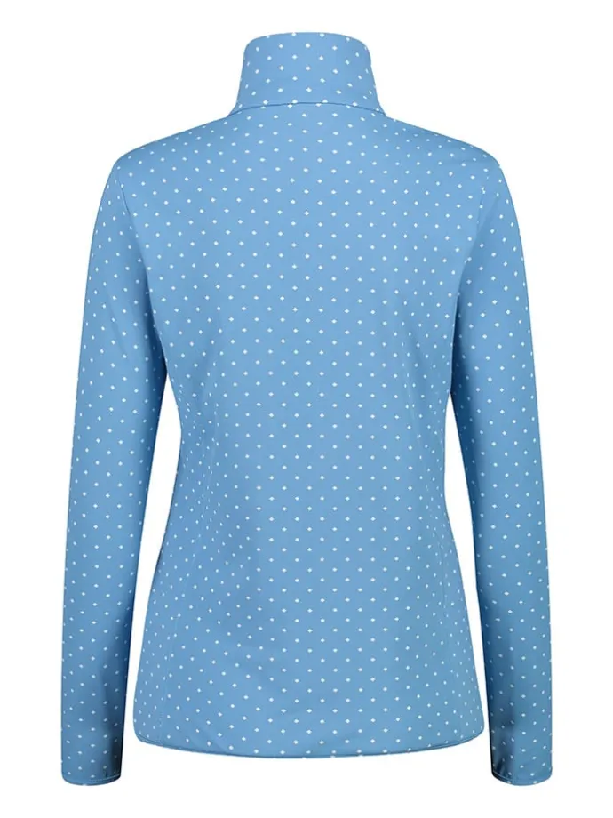 Funktionslongsleeve in Hellblau/ Weiß