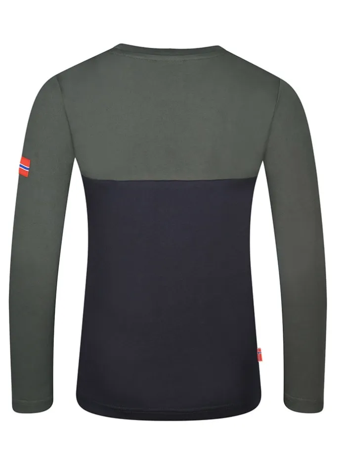 Funktionsshirt "Bergen" in Dunkelblau/ Khaki