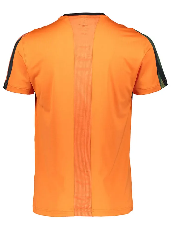 Funktionsshirt in Orange/ Grün/ Schwarz