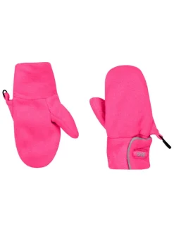 Fäustlinge in Grau/ Pink