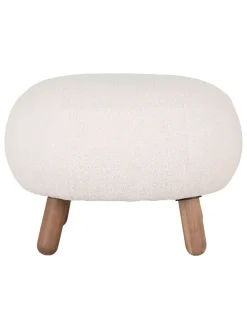 Fußstütze "Savona" in Weiß/ Hellbraun - (B)50 x (H)37 x (T)60 cm