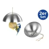 Futterspender in Silber - (H)5,5 x Ø 13,5 cm