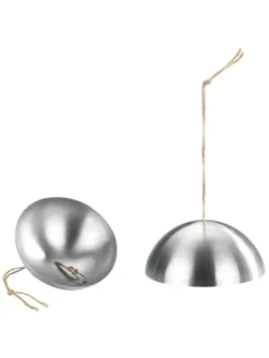 Futterspender in Silber - (H)5,5 x Ø 13,5 cm