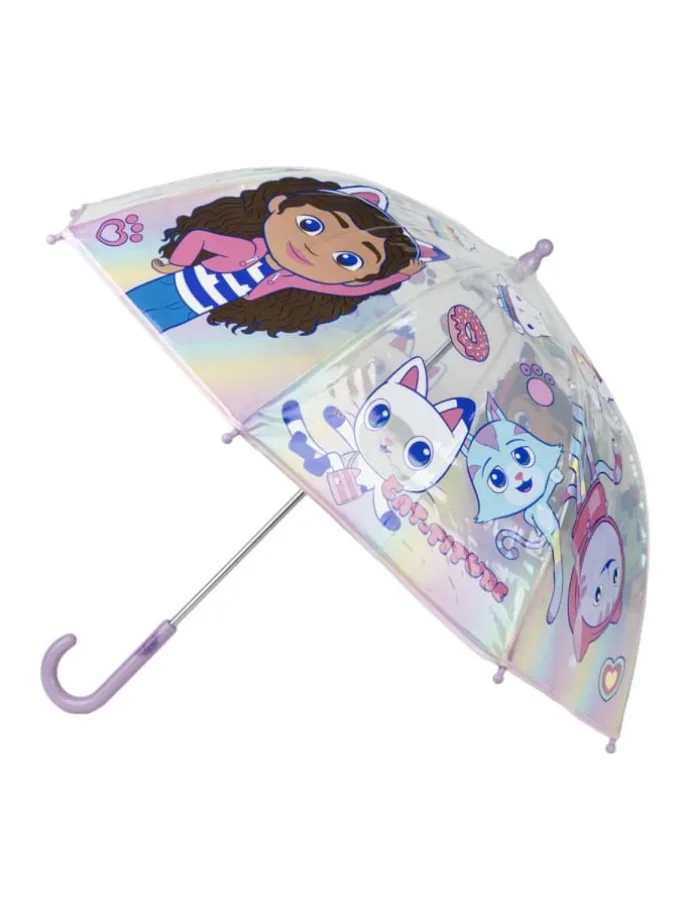 Gabby´s Dollhouse Regenschirm ? 71 cm Leichter Kuppel-Schirm für in Mehrfarbig
