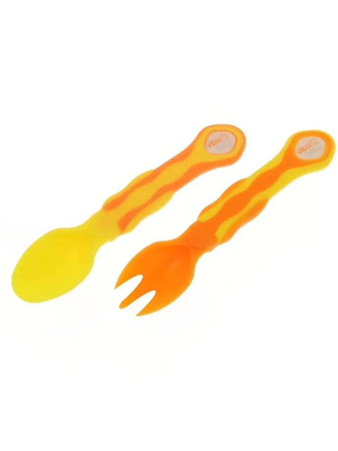 Gabel - und Löffelset 2er - Set orange