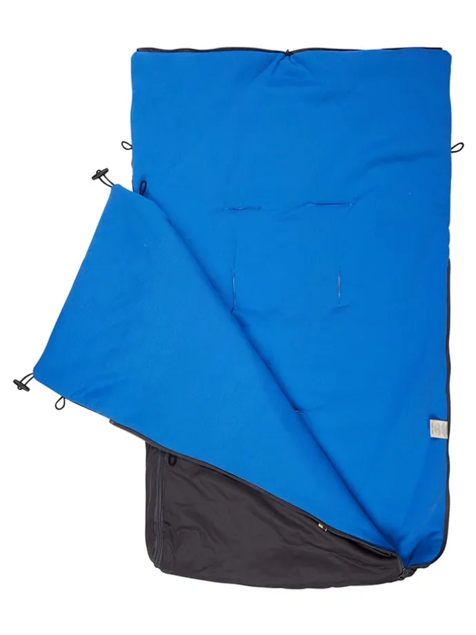 Ganzjahres-Fußsack in Dunkelblau/ Blau
