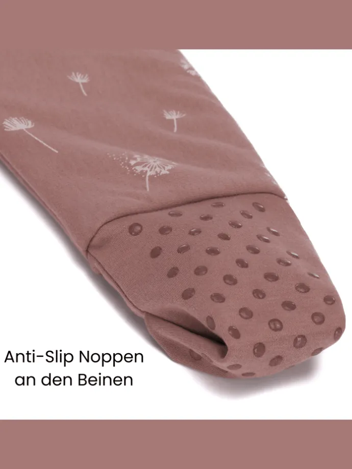 Ganzjahres-Schlafsack mit Füßen Exklusiv in Pusteblume Rosa