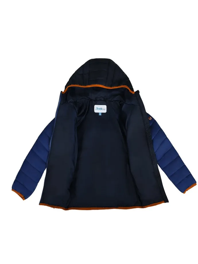 Ganzjahres-Steppjacke "Caspian" in Blau/ Dunkelblau/ Orange