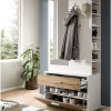 Garderobenkombination  (B/H/T: 80x190x38 cm) in Nox Oak Nachbildung