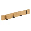 Garderobenleiste in Natur/ Schwarz - (B)40 x (H)5,5 x (T)5 cm
