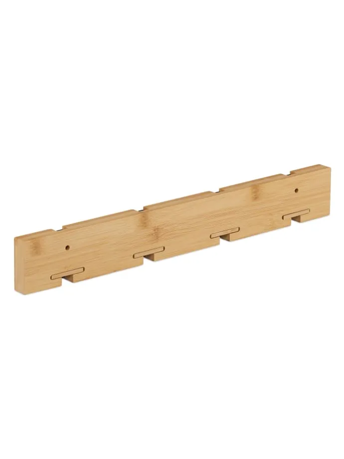 Garderobenleiste in Natur/ Schwarz - (B)40 x (H)5,5 x (T)5 cm