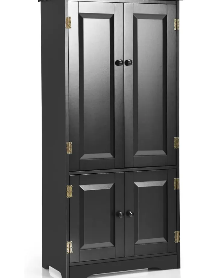 Garderobenschrank in Schwarz