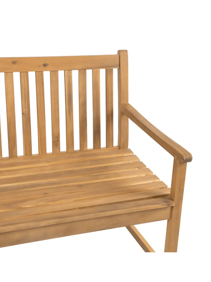 Gartenbank VIVARA in Braun/Weiß/Blau - (W) 160 x (H) 88 x (L) 61 cm