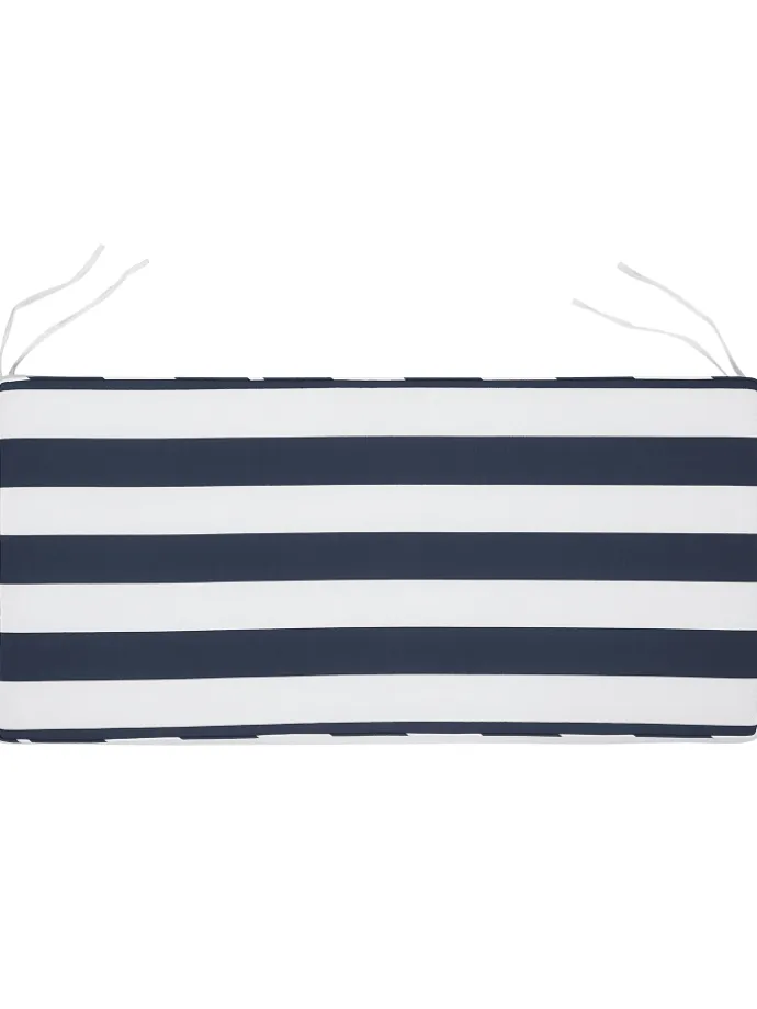 Gartenbank VIVARA in Braun/Weiß/Blau - (W) 160 x (H) 88 x (L) 61 cm