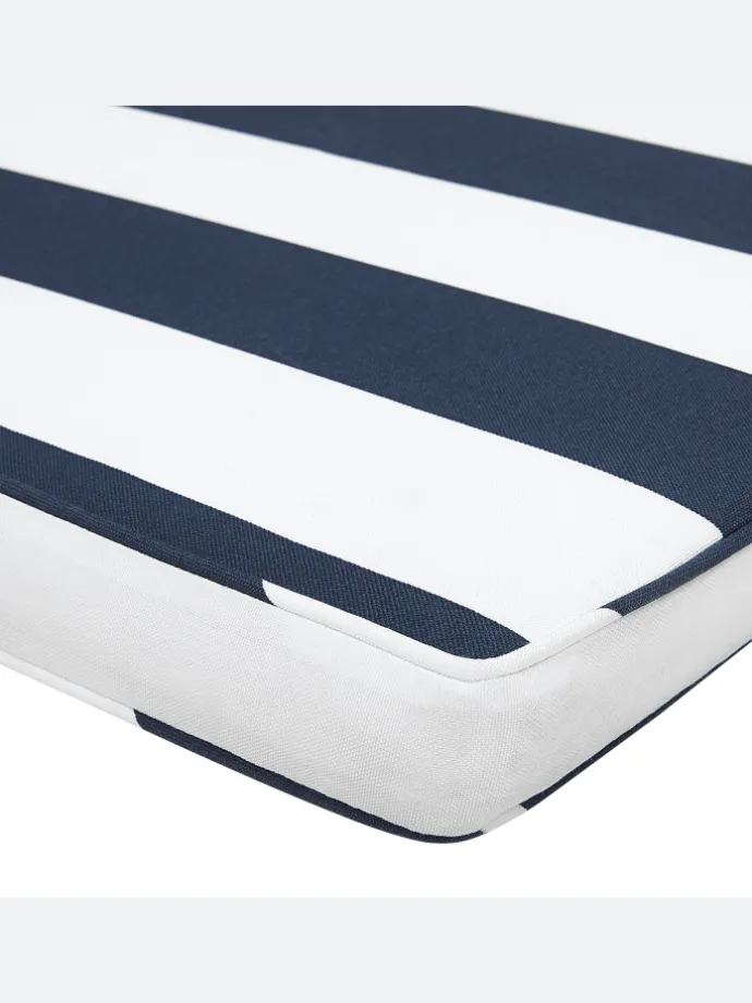 Gartenbank VIVARA in Braun/Weiß/Blau - (W) 160 x (H) 88 x (L) 61 cm