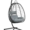 Gartensessel in Schwarz - (L)95 cm - (B)95 cm - (H)195 cm