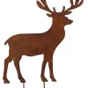 Gartenstab "Hirsch" in Hellbraun - (B)53 x (H)59 cm