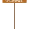 Gartenstab "Katze" in Hellbraun - (H)97 cm