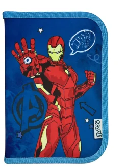 Gefülltes Federmäppchen "Avengers" in Blau/ Rot - (B)14 x (H)20 x (T)3 cm