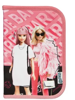 Gefülltes Federmäppchen "Barbie" in Rosa - (B)14 x (H)20 cm